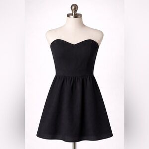 NWT Lauren James Black Strapless Sweetheart Dress Size M